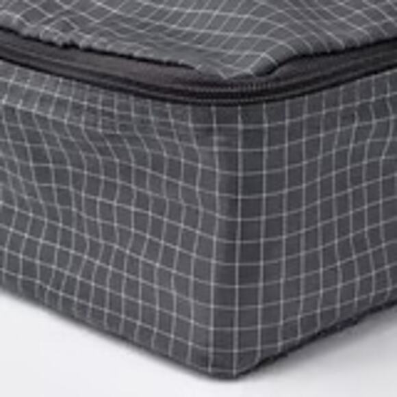 IKEA RENSARE Gray Black Check Pattern 3-Piece Clothes Bag Set Organizers - Picture 2 of 2